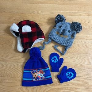 3 Toddler Winter Hats and Mittens